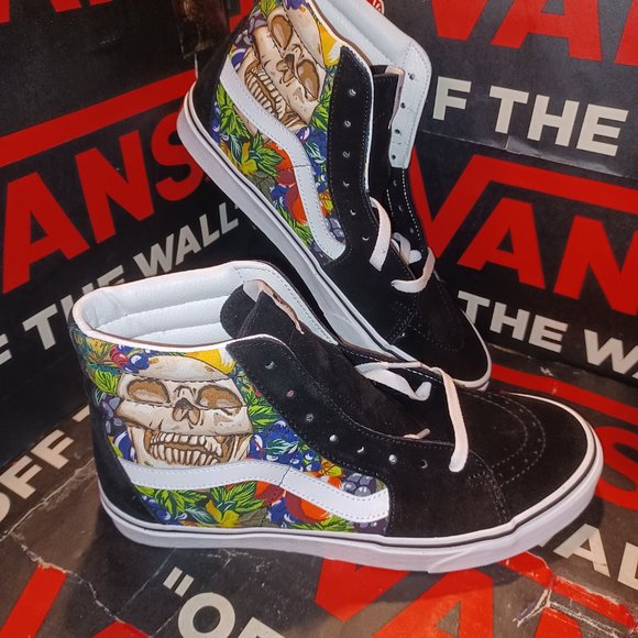 Vans  Fruit Skull Sk8-Hi Sneakers Black/White VN0005U9BA2 main image 9